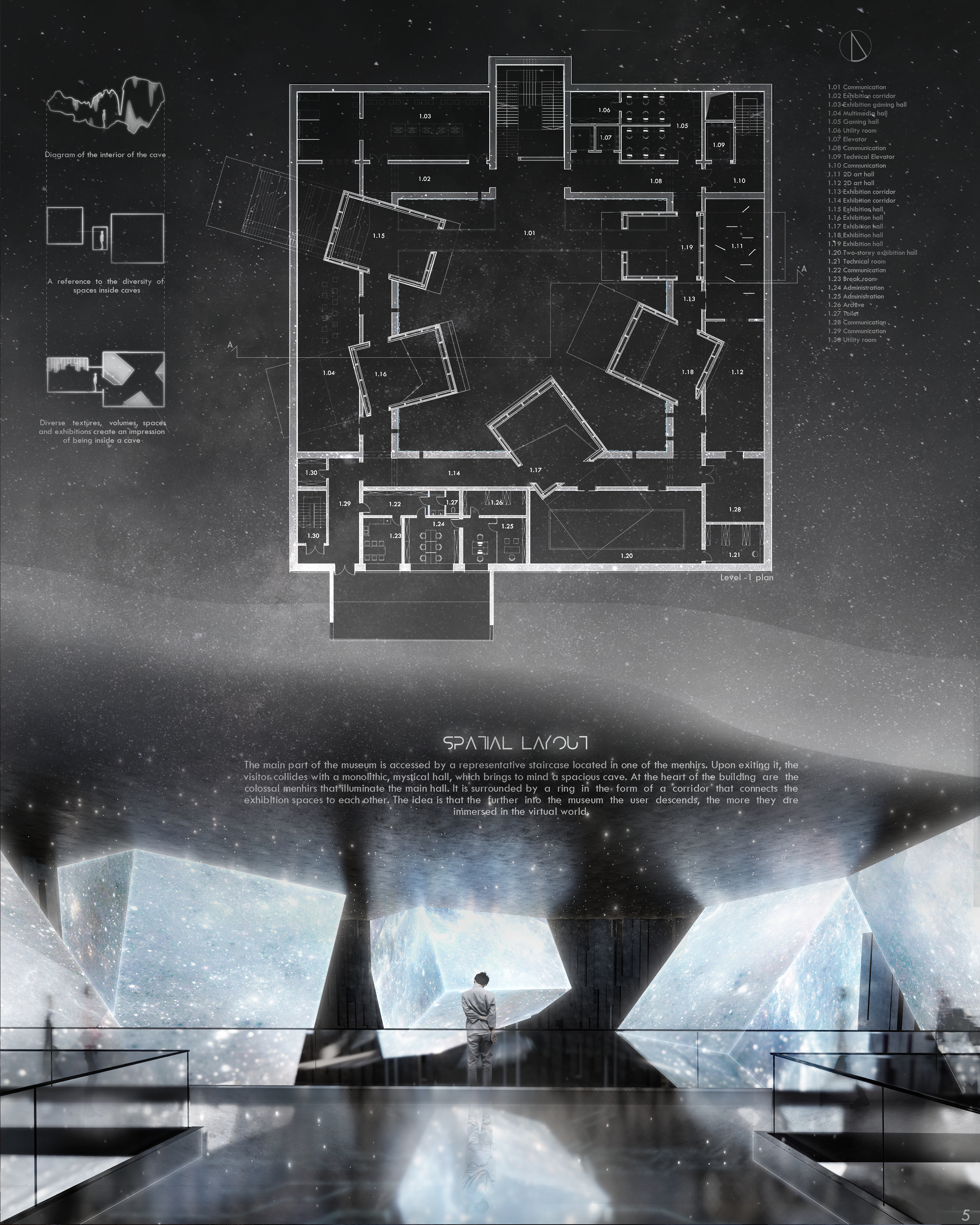 Level -1 plan / Spatial layout