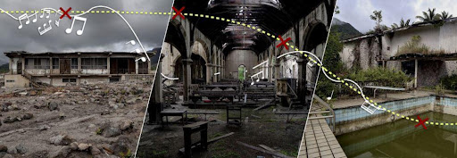 Demolished building adaptive reuse plymouth architecture challenge architecture competitions music retreat michael jackson paul mccartney montserrat volcano landmark vegetation raymond