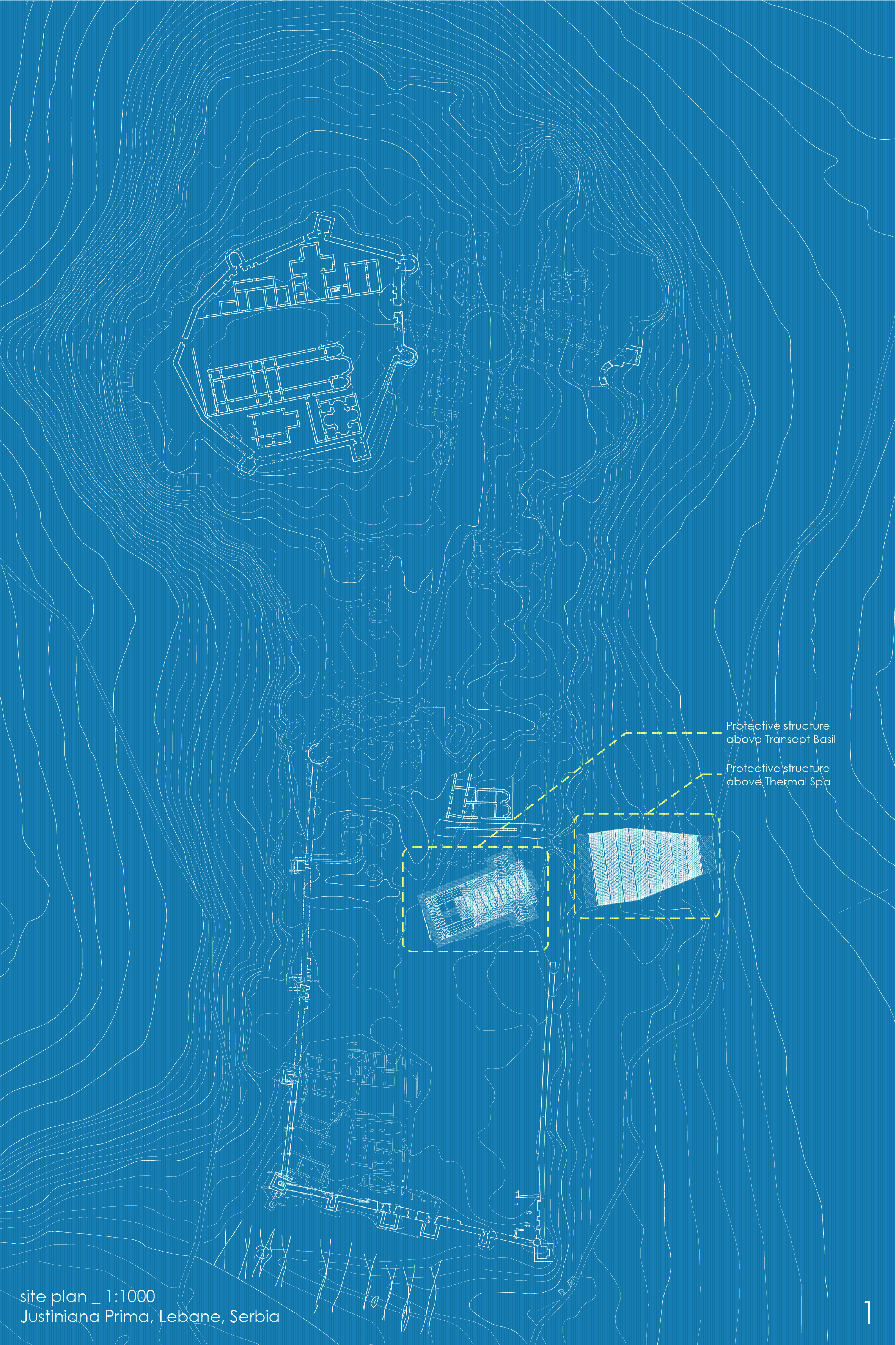 PROTECTIVE STRUCTURE ABOVE TRANSEPT BASIL